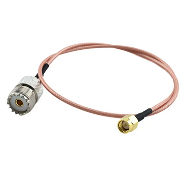 Кабельна збірка UHF-Female (SO239) - SMA-Male ВЧ кабель перехідник RG316 довжина 30 см UHF-F-SMA-M-RG316-0.3 фото