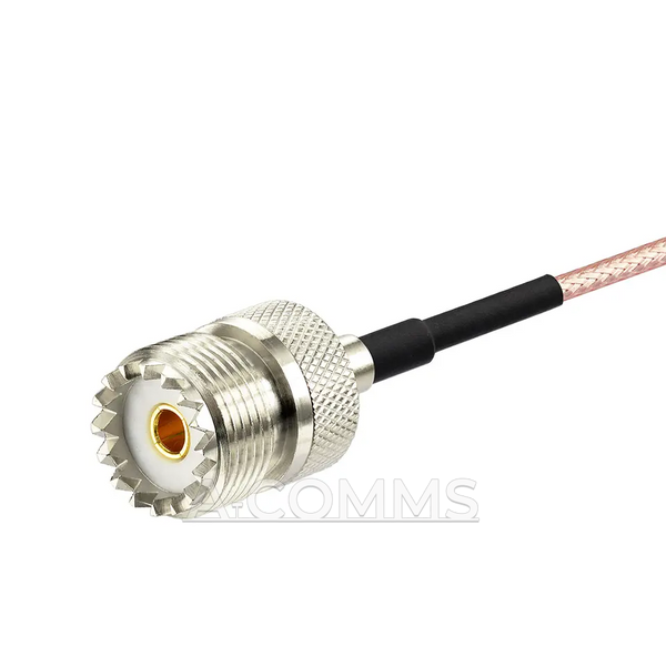 Кабельна збірка UHF-Female (SO239) - SMA-Male ВЧ кабель перехідник RG316 довжина 30 см UHF-F-SMA-M-RG316-0.3 фото