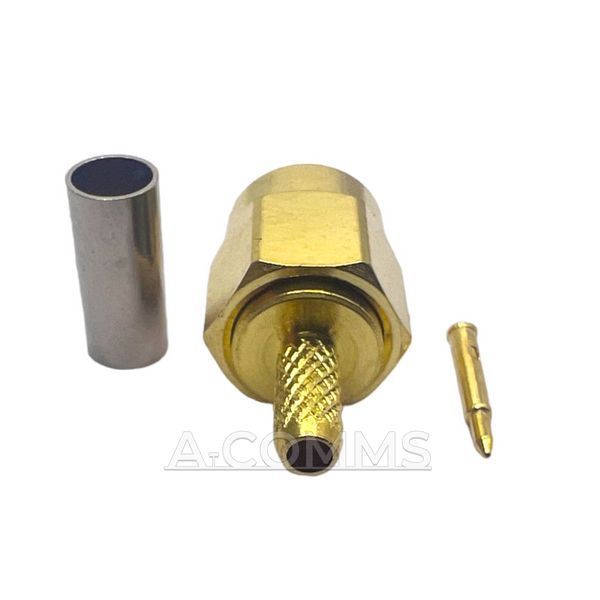 ВЧ конектор SMA-Male на кабель RG316 під обтиск SMA-male-RG316-crimp фото