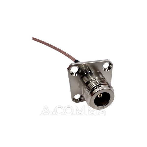 Кабельная сборка N-Type-Female Flange - SMA Male ВЧ кабель переходник RG316 длинна 30 см N-Type-F-Fl-SMA-M-RG316-0.3 фото
