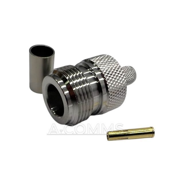 ВЧ конектор N-Type-Female мама на кабель LMR240 під обтиск N-Type-Female-LMR240-crimp фото