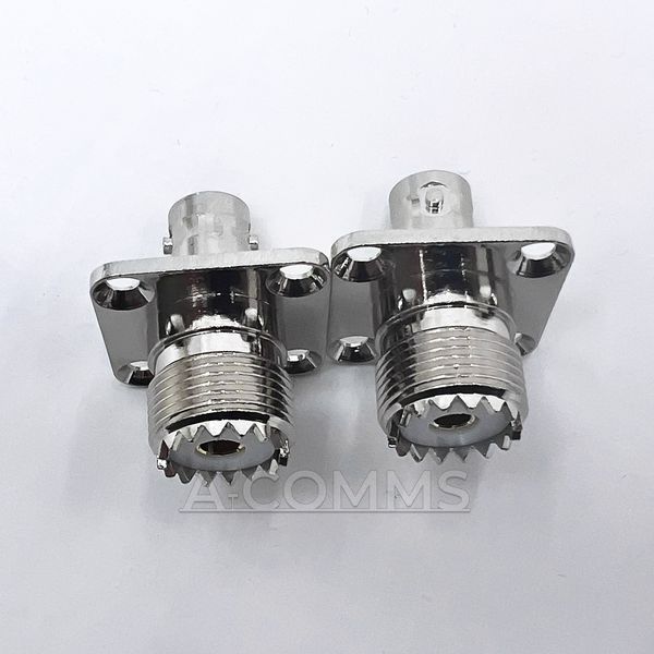 Адаптер UHF-Female - BNC-Female (Переходник мама - мама) фланцевый UHF-Female-BNC-Female-flange фото