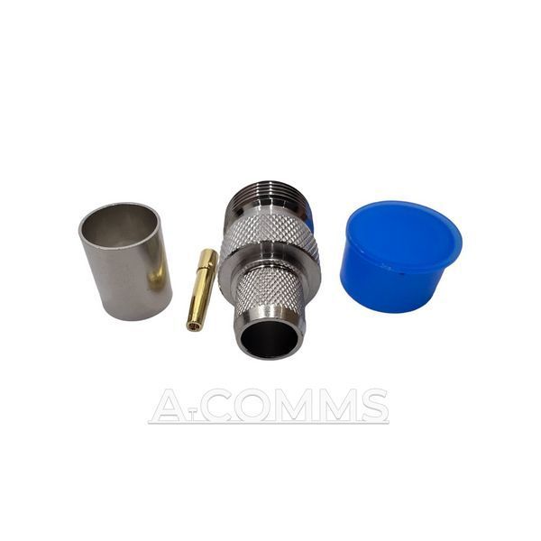 ВЧ конектор N-Type-Female на кабель RG-213 під обтиск N-Type-female-RG213-crimp фото