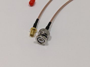Кабельна збірка BNC-Male - SMA-Female ВЧ кабель перехідник RG316 довжина 30 см BNC-M-SMA-F-RG316-0.3 фото