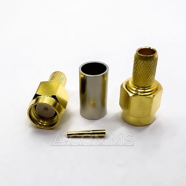 ВЧ конектор RP-SMA Male на кабель RG-58 під обтиск RP-SMA-Male-RG58 фото