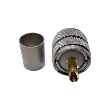 ВЧ конектор UHF-Male (PL259) на кабель RG-213 під обтиск UHF-male-RG213-crimp фото