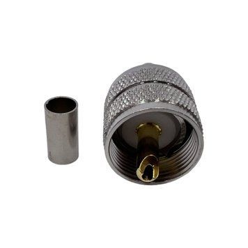 ВЧ конектор UHF-Male (PL259) на кабель RG223 під обтиск UHF-male-RG223-crimp фото