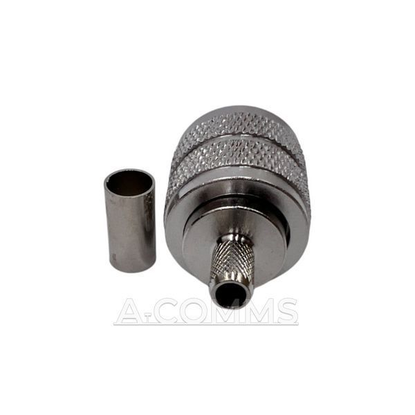 ВЧ конектор UHF-Male (PL259) на кабель RG223 під обтиск UHF-male-RG223-crimp фото