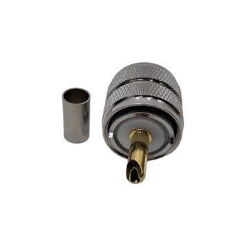 ВЧ конектор UHF-Male (PL259) на кабель RG400 під обтиск UHF-male-RG400-crimp фото