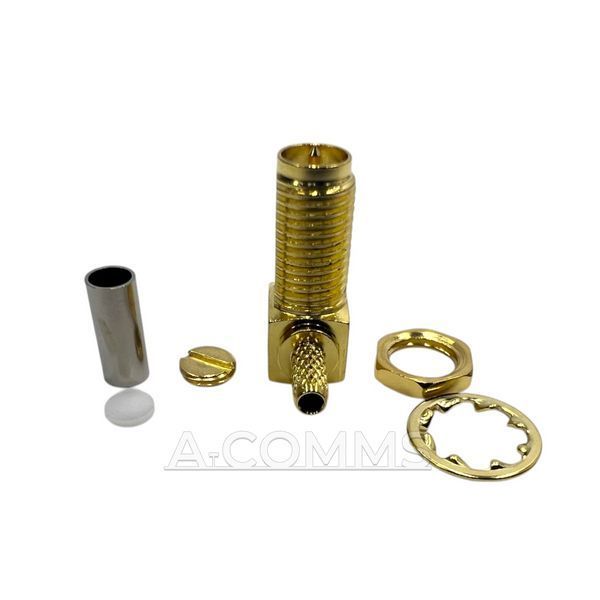ВЧ конектор RP-SMA-Female мама на кабель LMR240 під обтиск RP-SMA-Female-LMR240-crimp фото