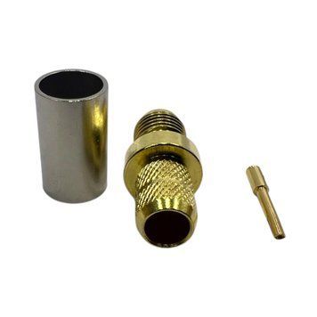 ВЧ конектор SMA-Female мама на кабель LMR240 під обтиск SMA-Female-LMR240-crimp фото