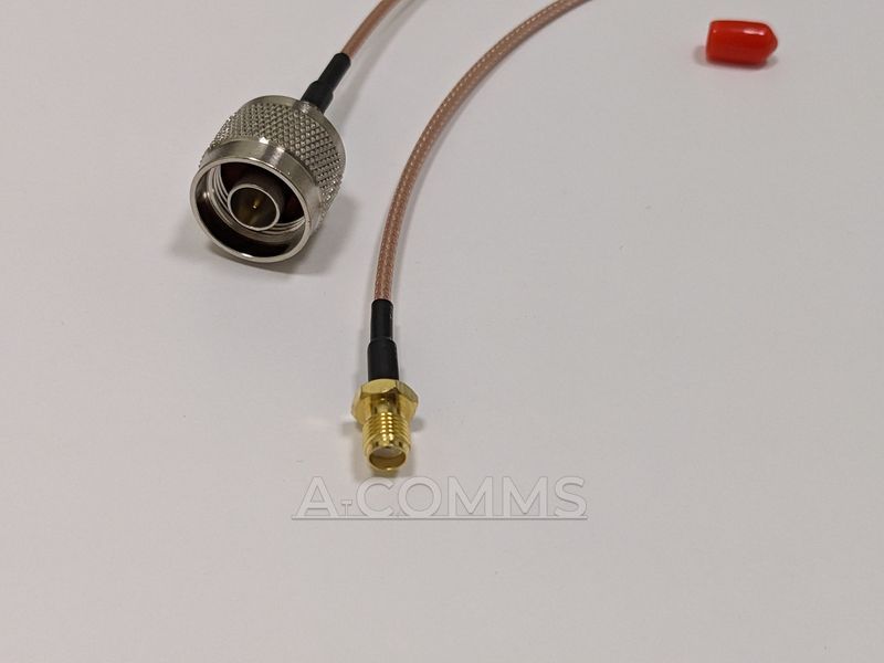 Кабельная сборка SMA-Female - N-Type - Male ВЧ кабель переходник RG316 длинна 30 см SMA-F-N-Type-M-RG316-0.3 фото