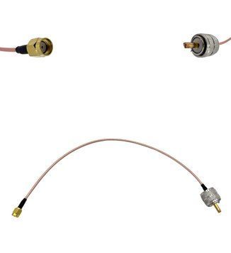 Кабельная сборка UHF-Male - RP-SMA-Male ВЧ кабель переходник RG316 длинна 30 см UHF-M-RP-SMA-M-RG316-0.3 фото
