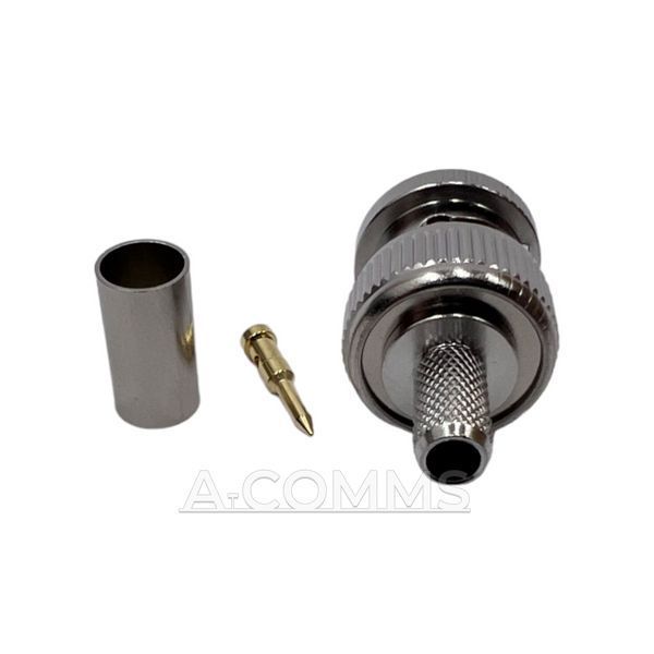 ВЧ конектор BNC-Male на кабель RG400 під обтиск BNC-male-RG400-crimp фото
